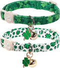 Cat Collar, Spring Green Shamrock Cat Collar by UPURARAPUP