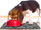 Dog Food Mat, Absorbent Water Bowl Mats Cat Pet Feeding Placemats Dark Gray 17 - Image 6