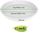 2 Pack of 17 inch Plant Saucer, 2.3" Depth Tray, Large Deep Garden Plastic - Image 2