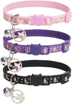 PUPTECK 3 Pack Cat Collar with Bells Breakaway by PUPTECK