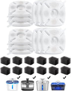 Veken Cat Water Fountain Filter, Classic 12 Pack Replacement Filters & 12 Pack by Veken