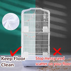 Birdcages Mesh Net Skirt Cover Reusable Stretchy Bird Cage Seed Catcher - Image 3