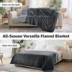 LOOBANI Waterproof Blanket for Bed: Reversible Soft Flannel King Size Bed - Image 8