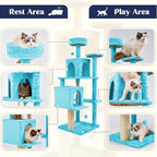 58.5inch Large Cat Tree Tower Condo - Image 4