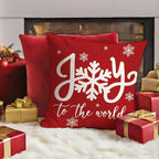 Fahrendom Merry Christmas Decorative Throw Pillow Covers 18 x 18 Set of 4 - Image 5