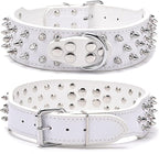 Serijoars Spiked Studded Dog Collar, PU Leather Dog Collar, Adjustable Pet - Image 3