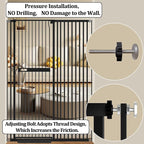 WAOWAO 71" Extra Tall Cat Pet Gate 29.92-37.79" Wide Pressure Mounted Walk - Image 7