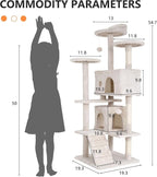 Cat Tree for Indoor Cats, Space Saving Cat Activity Center, Durable Pet Play - Image 6