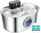 Cat Water Fountain Cordless, Stainless Steel Pet Water Fountain Wireless – - Image 2