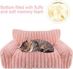 Cute Cat Couch Bed for Indoor Cats, Fluffy Pet Cat Sofa - Image 3