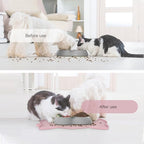 Coomazy Cat Food & Water Mat, Thicker Non-Slip Silicone Mat - Image 4