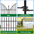 10 Panels No Dig Decorative Outdoor Garden Fence, 24in x20ft Animal Barrier - Image 4