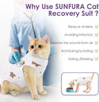 SUNFURA Cat Recovery Suit, Kitten Surgical Full Bodysuit - Image 6