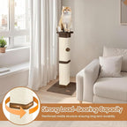 Cat Scratching Post 33 inch for Indoor Cats, High Cat Scratch Post Brown - Image 4