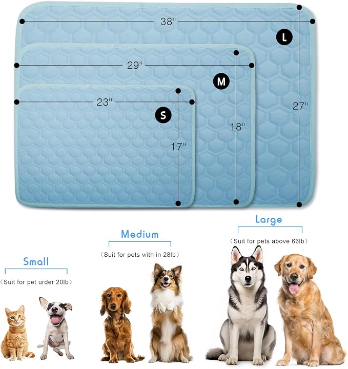 Upgrade Dog Cooling Mat, Pet Dog Self Cool Pad, Ice Silk Washable Cooled Mat - Image 5