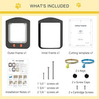 Cat Door for Interior Door and Exterior Door, 4 Way Locking Cat Door - Image 8