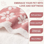 Waterproof Blanket for Dog Cat or Adult, Cute 3D Textured Flower Dog Blanket - Image 3