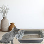 Senior Cat Litter Boxes, Collapsible Open Low Entry Cat Litter Pan - Image 6