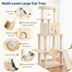 Cat Tree Tower 63in Multi-Level Cat Tower - Image 2