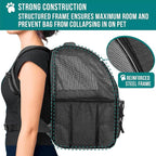 PetAmi Dog Backpack Carrier for Small Large Cat, Ventilated Pet Hiking Backpack - Image 6
