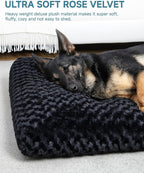 KSIIA Washable Dog Bed Anti-Slip Dog Crate Beds Deluxe Plush Kennel Pad Comfy - Image 2