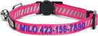 Pawtitas Personalized Pink Reflective Cat Collar – Adjustable Custom Collar - Image 2