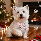 Christmas Dog Bandana–Christmas Red & Green Plaid Triangle Scarf - Image 3