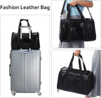 Fashion Leather Dog Carrier Cat Carrier Airline Approved Pet Carrier - Image 5