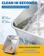 Stainless Steel Cat Litter Box, Metal Litter Box - Image 3