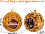 BNOSDM Rattan Bird Nest Parrot Nesting House Parakeet Hanging Swing Soft - Image 2