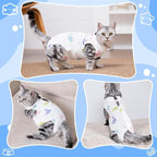 Coppthinktu Cat Recovery Suit Female, Breathable Cat Onesie After Surgery Female - Image 4