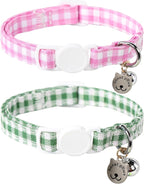 Lionet Paws 2pcs Pack Cotton Cat Collar, Breakaway Buckle by lionetpaws