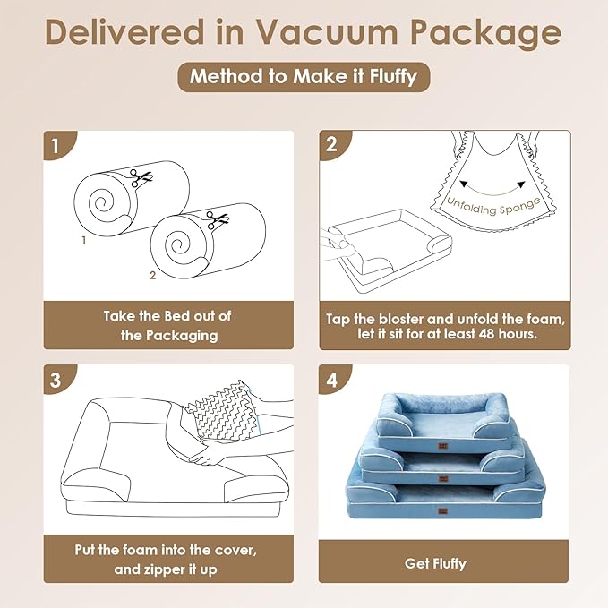 EHEYCIGA Orthopedic Dog Beds for Large Dogs, Waterproof Memory Foam Large Pet - Image 8