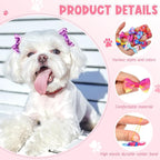 60 Pcs Cute Puppy Dog Hair Bows Small Bowknot Hair Bows - Image 4
