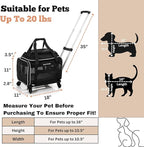 Airline Approved Top-Expanding Pet Carrier on Wheels- Rolling Carrier- Designed - Image 6