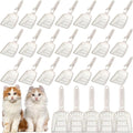 24 Pieces Litter Scoop Bulk for Cats Plastic Pet Kitty Litter Scooper Durable by Unknown