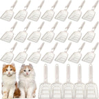 24 Pieces Litter Scoop Bulk for Cats Plastic Pet Kitty Litter Scooper Durable by Unknown