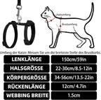 PUPTECK Adjustable Cat Harness and Leash Set Escape Proof Kitten Strap Collar - Image 2