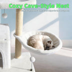 Cat Tree with Cat Condo and Hammock, Cat Tree with Scratching Posts and - Image 5