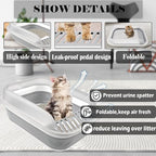 kathson Collapsible Litter Box for Kittens, Low Entry Senior Cat Litter Box - Image 3