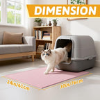 Pieviev Cat Litter Mat Double Layer Waterproof Urine Proof Trapping Mat 1 Pack) - Image 2