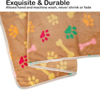 Dono 1 Pack 6 Blankets for Dogs, Soft Fluffy Paw Print Pattern Fleece Pet - Image 5