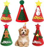 5 Pcs Christmas Dog Hats Cute Cats Party Hats Pet Set Dogs Santa Hats Puppies by Cellcacn