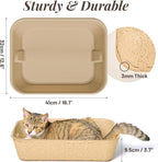 10 Pack Disposable Cat Litter Boxes, Durable Leak-Proof Cardboard Kitty Litter - Image 2