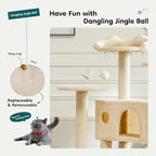 DUMOS 54-inch Indoor Cat Tree Tower –Multi-Level Pet House - Image 4