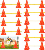 10 Sets Dog Agility Hurdle Cone Set 20 Pcs Exercise Cones by Glimin
