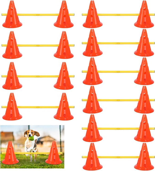 10 Sets Dog Agility Hurdle Cone Set 20 Pcs Exercise Cones by Glimin