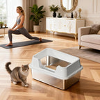 Stainless Steel Litter Box, XL Enclosed Cat Litter Boxes - Image 7