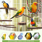 BILLIOTEAM 9PCS Apple Wood Bird Perches, Natural Parrot Stand & Chewing Toy - Image 7