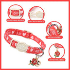 Cat Collar, 2 Pack Cat Collars Cute Breakaway Kitty Collar - Image 3